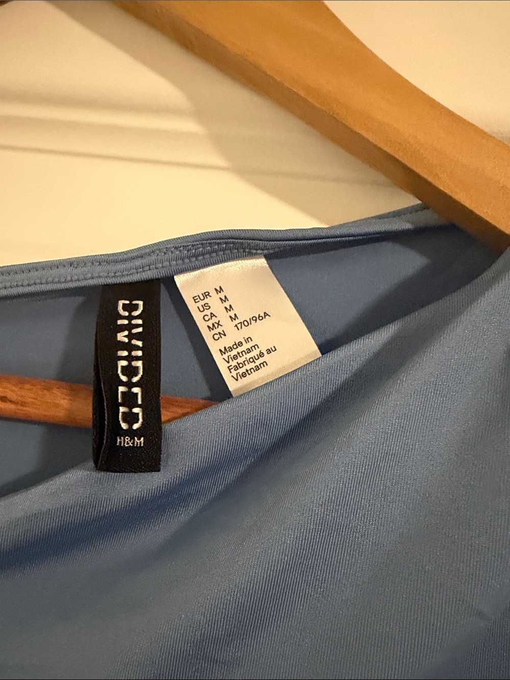 H&M Light Blue One-Shoulder Top - Picture 2 of 3